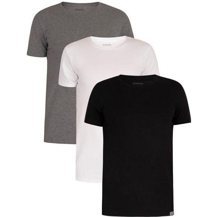 Diesel Pour des hommes Lot de 3 T-shirts Randal Lounge, Multicolore