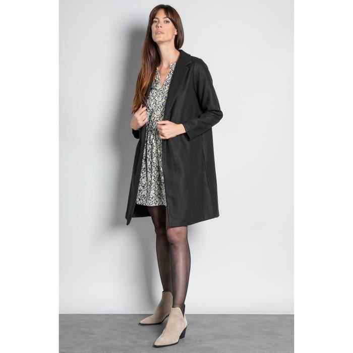 DEELUXE Manteau long uni HANNA Black