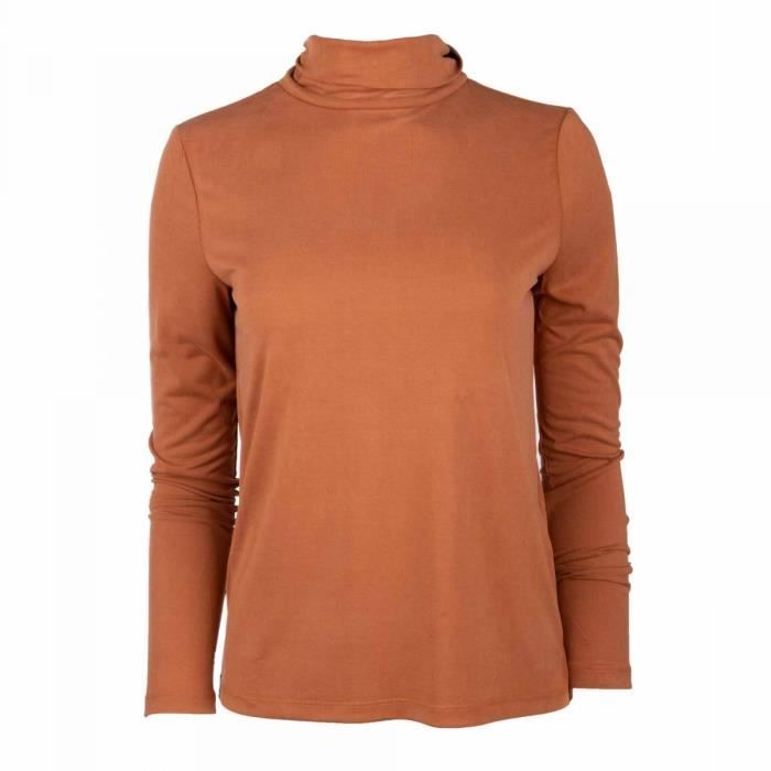 T-shirt ml col roule 17106019 Femme PIECES
