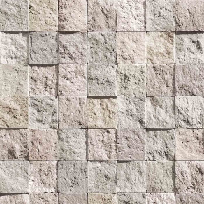 Papier peint Damier de pierre pastel