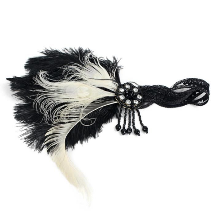1 pc bandeau élastique Vintage plume coiffure accessoire de pour Cosplay Party BANDEAU - SERRE-TETE - HEADBAND - HAIRBAND