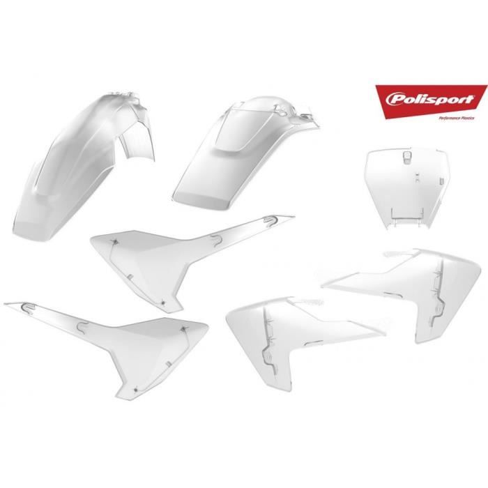 Kit plastiques POLISPORT transparent Husqvarna TC/FC