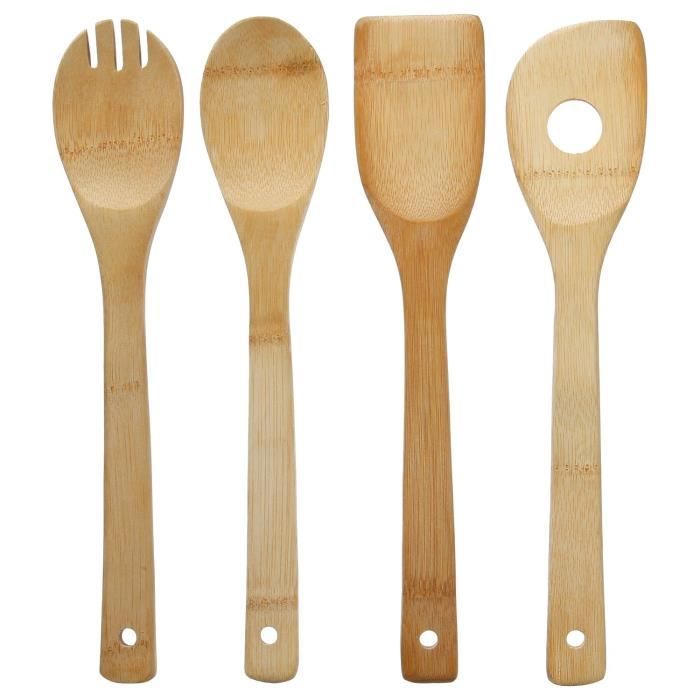 4 Ustensiles de cuisine Bambou