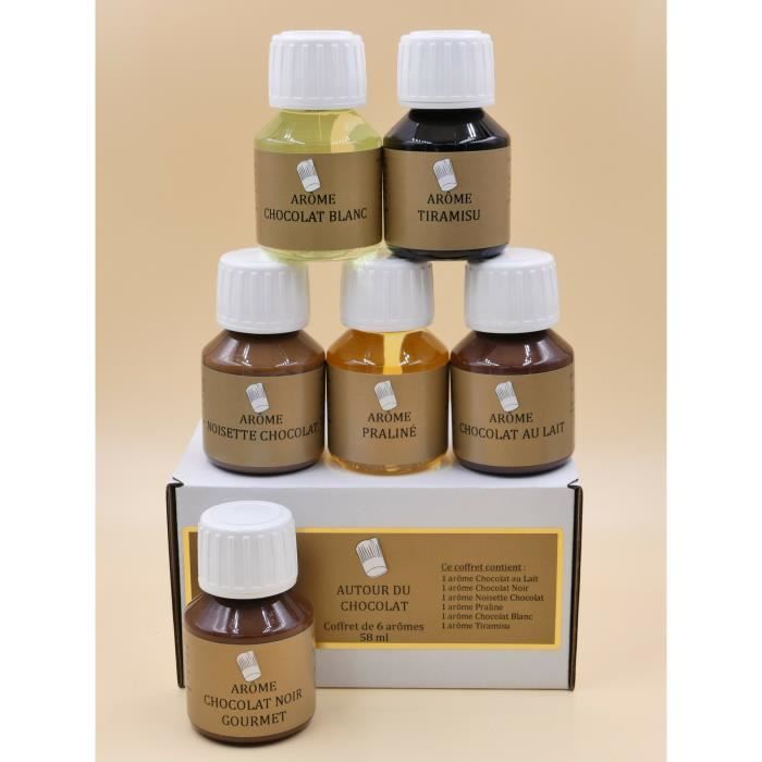 Coffret 6 Arômes Alimentaires 58ml AUTOUR DU CHOCOLAT