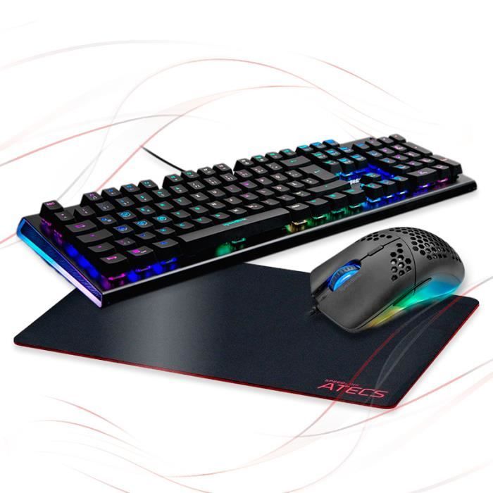 Pack Clavier Souris Tapis Gaming Pro Esport