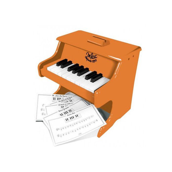Piano Desert Sun en bois 18 touches + partitions - Jouet Vilac - Instrument de musique - Enfant 3 ans et plus