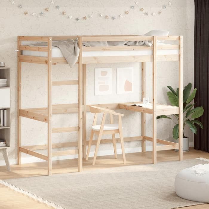 vidaXL Lit Superposé avec Bureau Lit Mezzanine avec Sommier à Lattes pour Enfant Meuble de Chambre Moderne 90x200 cm 842850 vidaXL Lit Superposé avec Bureau Lit Mezzanine avec Sommier à Lattes pour Enfant Meuble de Chambre Moderne 90x200 cm 842850