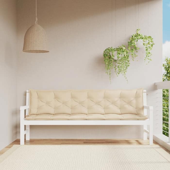 vidaXL Coussins de banc jardin Lot de 2