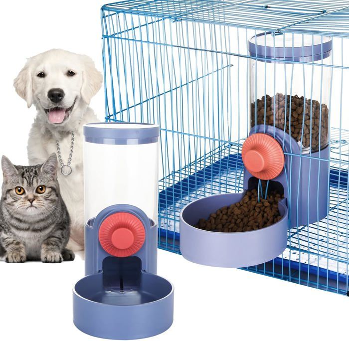 Meilleurs prix pour Distributeur automatique de nourriture bol de nourriture suspendu à cage amovible (distributeur de nourriture bleu)