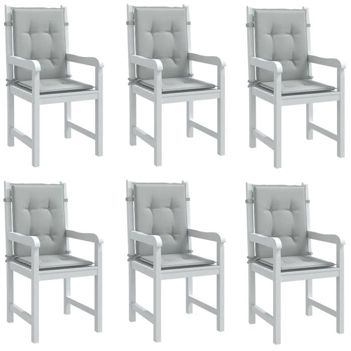 VidaXL Coussins de Chaise Dossier Bas Lot de 4 - vue 7