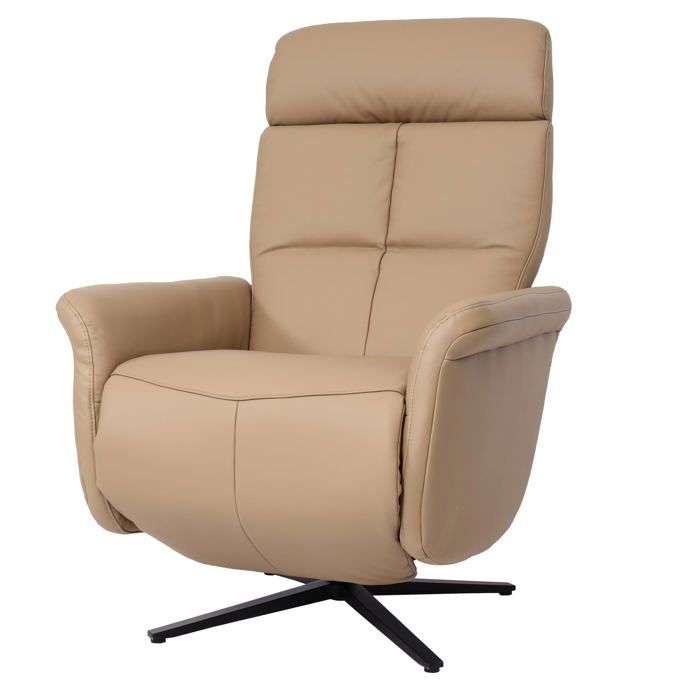 Fauteuil de relaxation tv fonction inclinable rotatif avec repose pieds et dossier en cuir taupe 04_0006831 Fauteuil de relaxation tv fonction inclinable rotatif avec repose pieds et dossier en cuir taupe 04_0006831