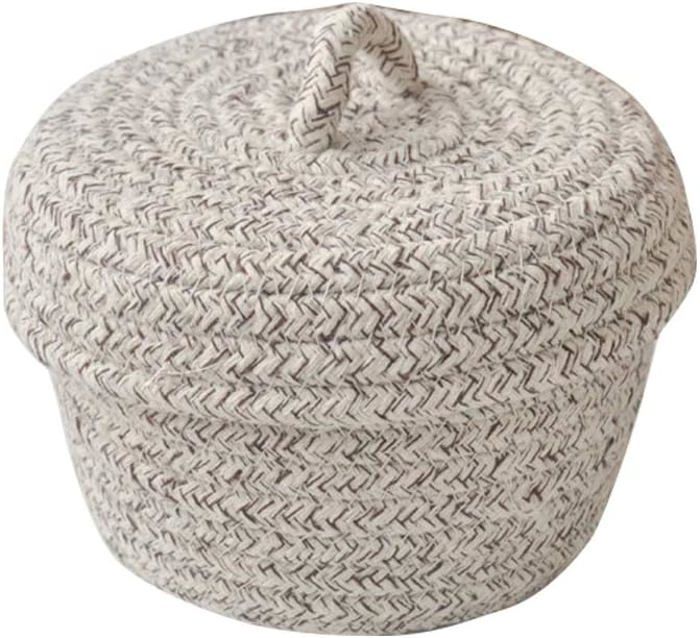 Boîte De Rangement En Corde De Coton Avec Couvercle - Motif Chien Mignon, Grand 24x24x22 Cm - 2