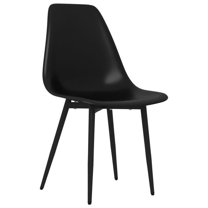Lot de 4 Chaises à manger Chaise de cuisine Vidaxl noir PP C83