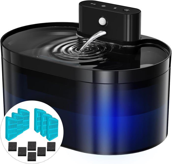 Meilleurs prix pour Fontaine A Eau Chat Sans Fil2.2L Fontaine Pour Chat Avec Détecteur De MouvementFonctionnant Sur Piles Fontaine