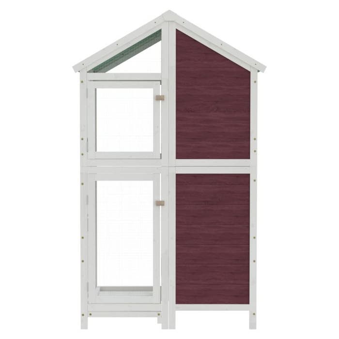 Volière pour Canaries Perroquet MVS - Maison à oiseaux moka 97x81x152 cm bois massif de pin - shop17962533