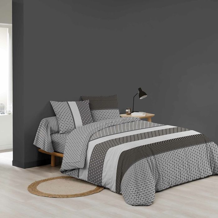 Parure de lit 6 pièces MEIKO – 240 x 220 cm – 100% coton – 42 fils/cm²