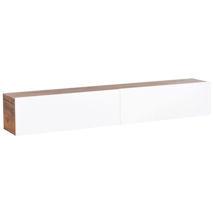 Meuble TV mural GLADSTONE Marron/blanc Meuble TV mural GLADSTONE Marron/blanc