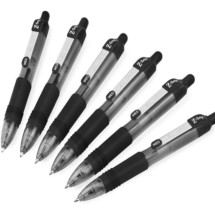 Mini Stylo Grip Lot De 6 Mini Stylos À Bille Rétractables Lisses Noir 1 Mm ...