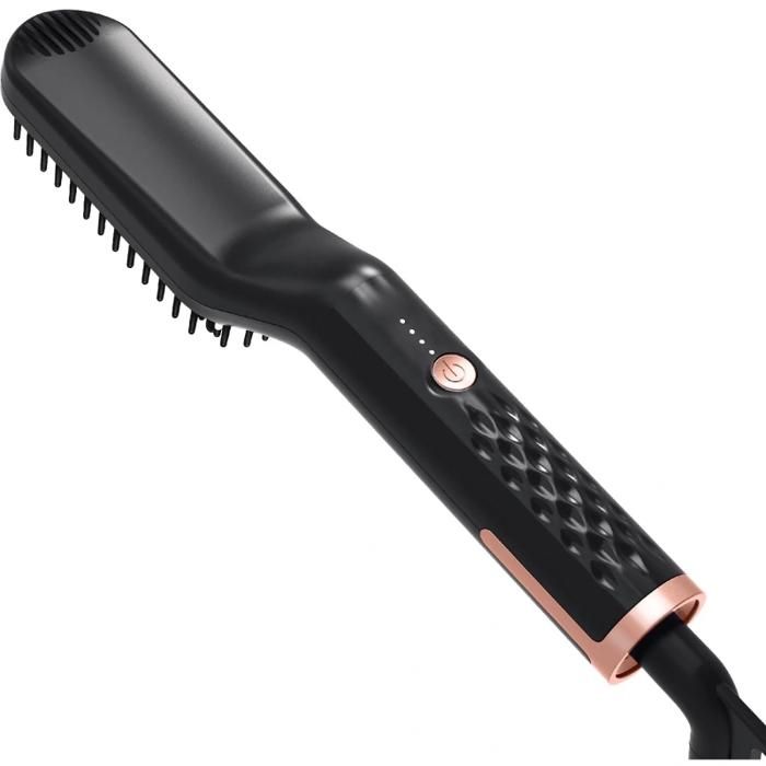 Lisseur à cheveux coiffage rapide 3 réglages de température convient à tous les types de cheveux et de barbe portable noir