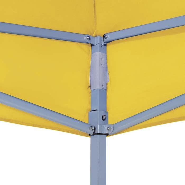 Toit de tente de réception - WIENS - 3x3 m - Jaune - 270 g/m² - Tissu oxford 600D - Revêtement PVC - Résistant aux UV