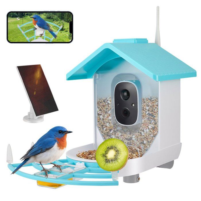 Meilleurs prix pour Mangeoire à oiseaux avec caméra 1080p HD détecte automatiquement plus de 11 000 oiseaux et enregistre Étanchéité IP65