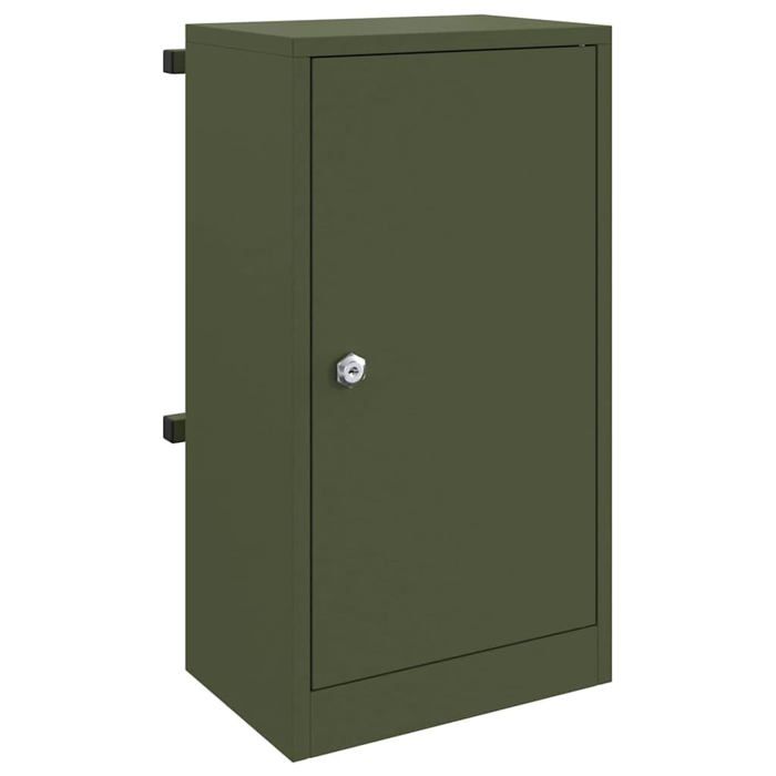 Boîte aux lettres moderne - vidaXL - Vert Olive - Acier allié - 30x20x55 cm - Imperméable - Serrure sécurisée
