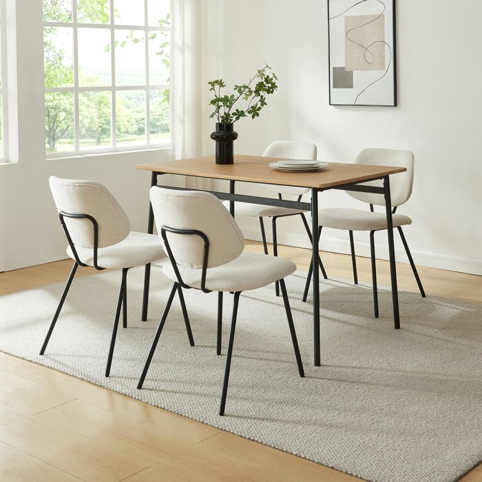 Lot de 4 chaises de salle à manger Köma beige