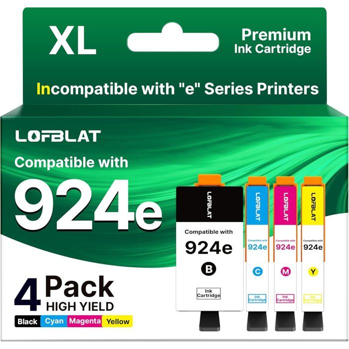 SINOPRINT 924 Cartucce Multipack Per HP OfficeJet Pro 8120e/8130e/9120e/9730e: 2 Nero + Ciano + Magenta + Giallo - 4