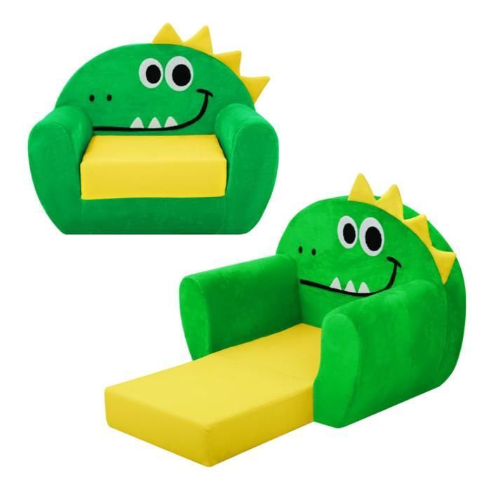 Canapé Enfant Convertible Petit Canapé Fauteuil Enfant 2-en-1 Canapé-Lit Pliable et Moelleux Canapés pour Enfants Confortable