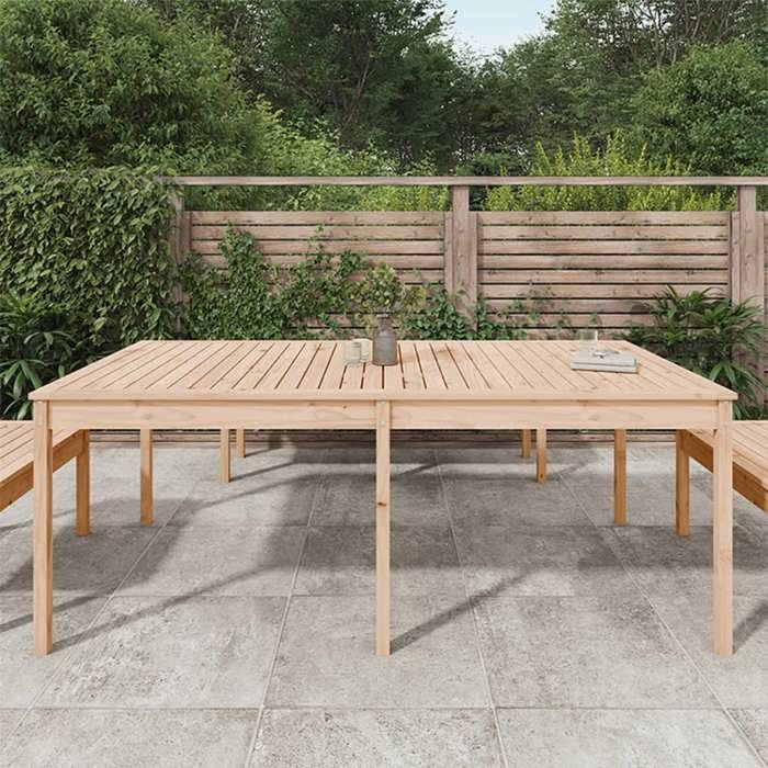 Table de jardin - vidaXL - 1 pièce - bois de pin massif - 2035x100x76cm - plateau robuste - pour terrasse loe45f58
