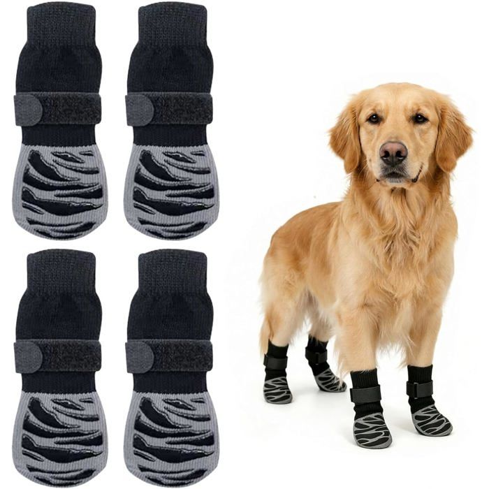 2 Paires Chaussettes Anti-Léchage Pour Chiens Ensemble De Pour Chiens Antidérapant Bottes De Protection Pour Chien Imperméab[AT16]