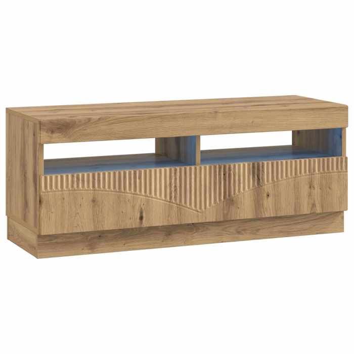 Nouveau Meuble TV LED Chêne artisanal Bois dingénierie poids:20.1 kg_12208