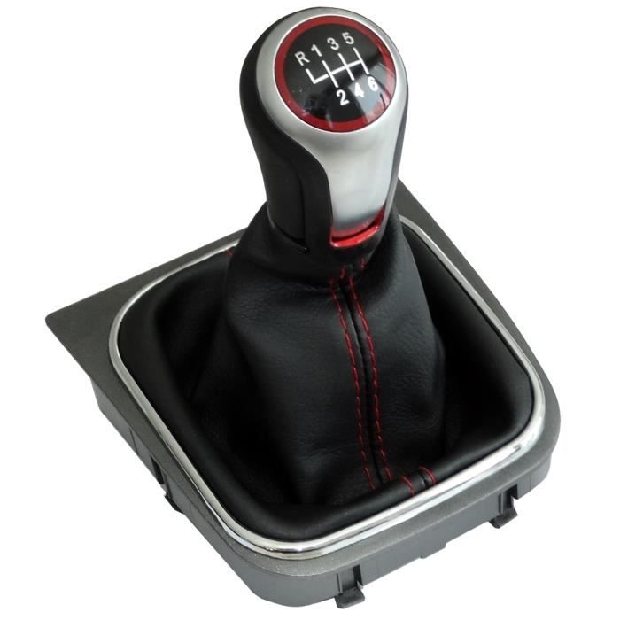 Pommeau Levier De Vitesses + Soufflet Pour VW Touran 09-12 / Caddy 04-09 / EOS - Neuf Générique Pologne