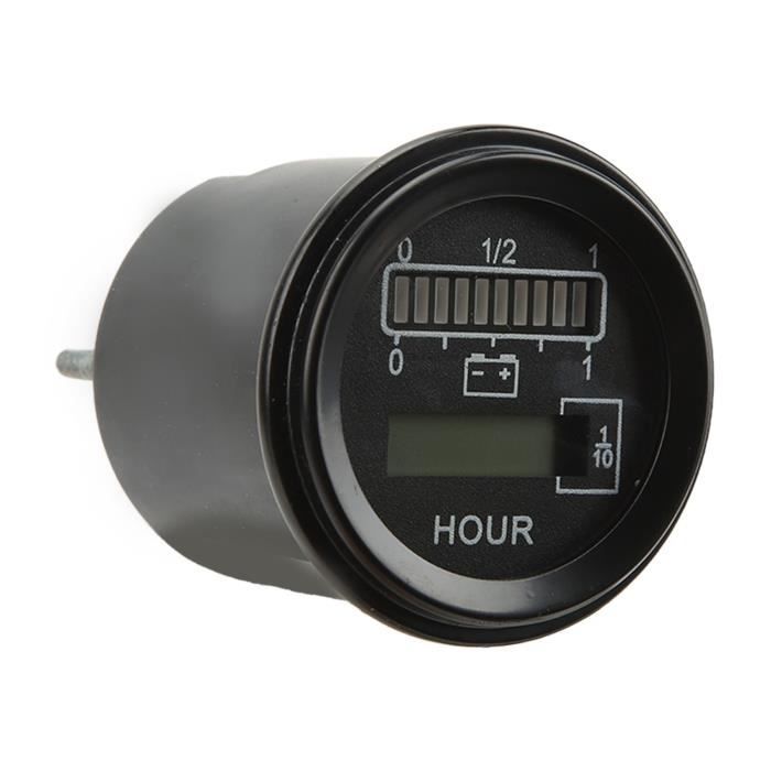 Compteur De Batterie Rond 24V LED 10 Niveaux - Jauge Indicateur Chariot Élévateur 803RB2448BCJ301O