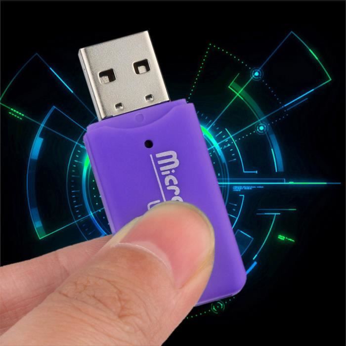 tenoens® High Speed ​​Mini USB 2.0 Micro SD TF T-Flash lecteur de carte mémoire adaptateur PP _4681