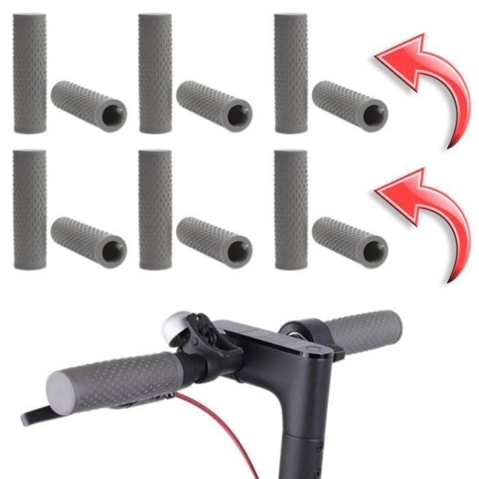 Accessoire Trottinette électrique TMOM Poignées Guidon Xiaomi M365 Pro - 12cm Caoutchouc Antidérapant - Confort Et Sécurité - Noir Poignée Caoutchouc Antidérapante