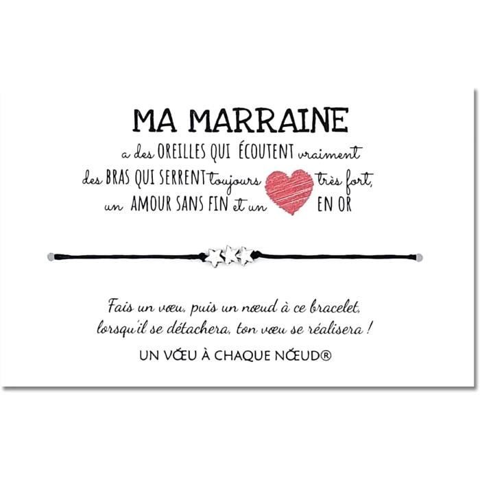 Carte Cadeau Marraine Bracelet Porte Bonheur Carte De Voeux Anniversaire Noel Bapteme 265 Cdiscount Beaux Arts Et Loisirs Creatifs