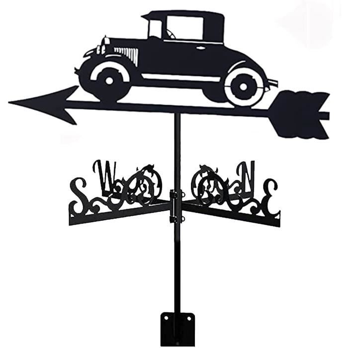 Girouette En Acier Inoxydable Girouette Extérieure Maison Toit Jardin Cour Direction Du Vent