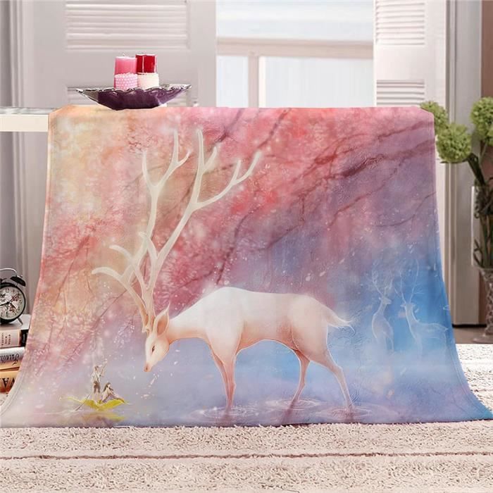 Couverture en Flanelle Imprimée en 3D - Polaire Double Face - 100x150cm