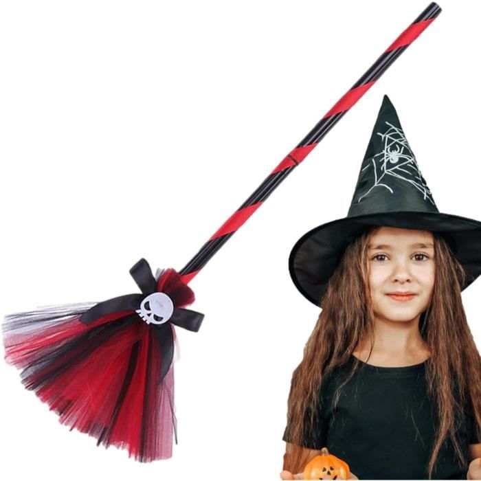 Chapeau Noir Enfant Chapeau De Sorcière Noir Halloween Enfant – 38 Cm, Pliable, Parfait Pour Déguisement Fille Et Garçon