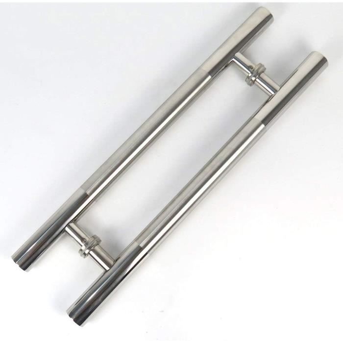 Lot De 2 Poignées De Porte En Inox LIZAVO – 6-1/2'', Couleur Argent, Modernes
