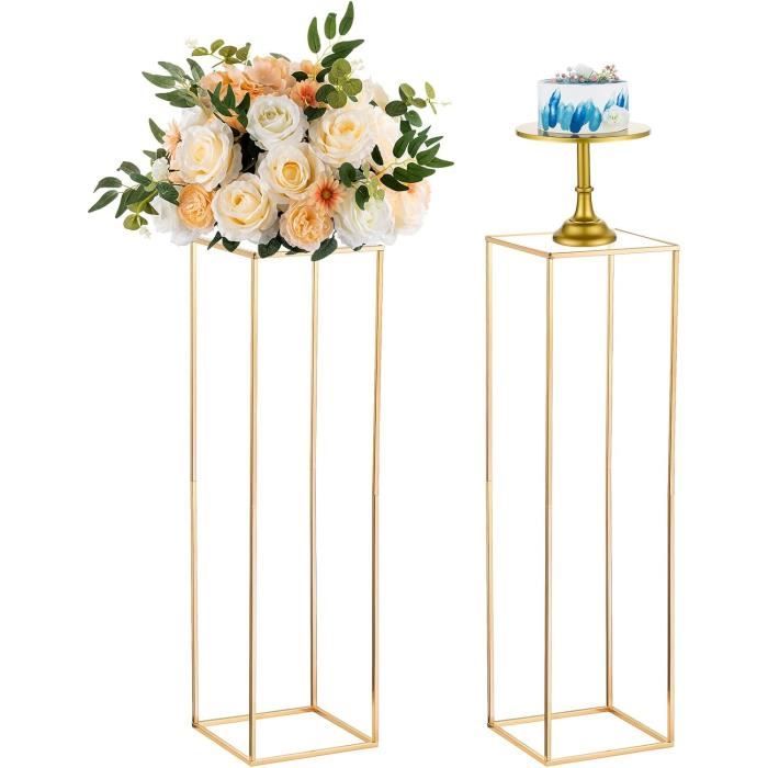 Inweder Lot De 3 Supports De Fleurs Dorés Pour Centres De