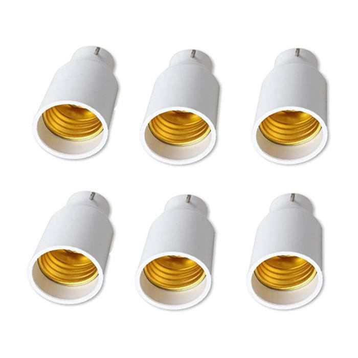 2 x Lampe Ampoule à Vis Edison E27 à B22 Baïonnette Cap Adaptateur Convertisseur ce DEL