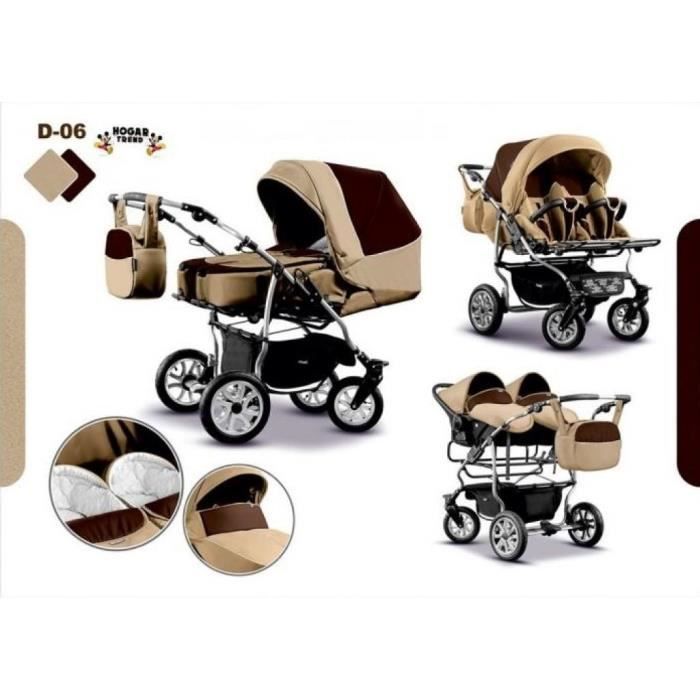 Poussette Pour Jumeaux 3en1 Twins Deux Porte Bebes 0 10 Kg Avec Adaptateurs Cdiscount Puericulture Eveil Bebe
