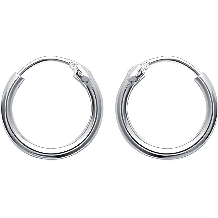 Créoles Argent 925 - Diamètre 8 Mm, Style Intemporel (neuves Sous Emballage)