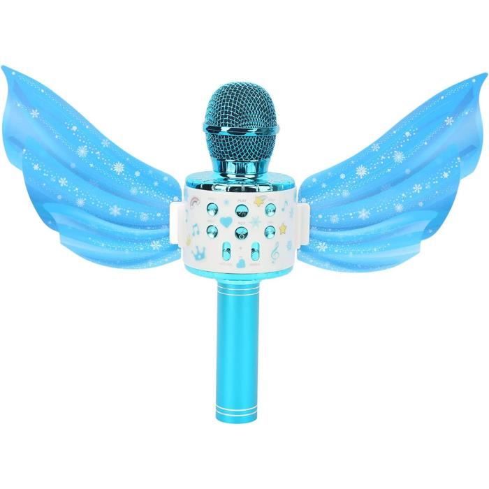 Microphone Karaoké Enfant Avec Support Réglable - Lumières Scène, Portable, Cadeau Fille Garçon 3-12 Ans