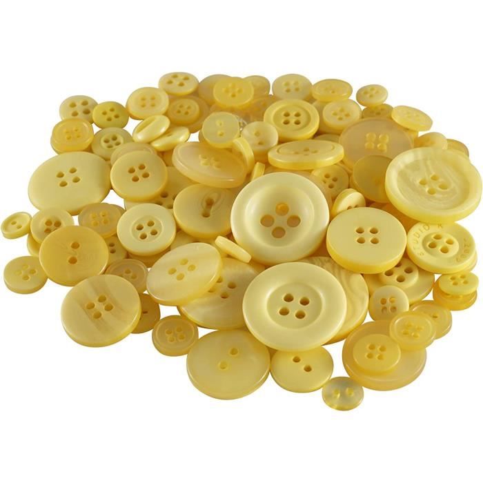 Lot De 1000 Boutons Ronds En Résine Multicolores 9mm à 13mm - Couture, Tricot, Loisirs Créatifs