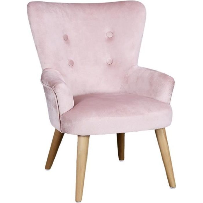 fauteuil enfant - autres - helsinki rose - tissu - design épuré - ambiance scandinave