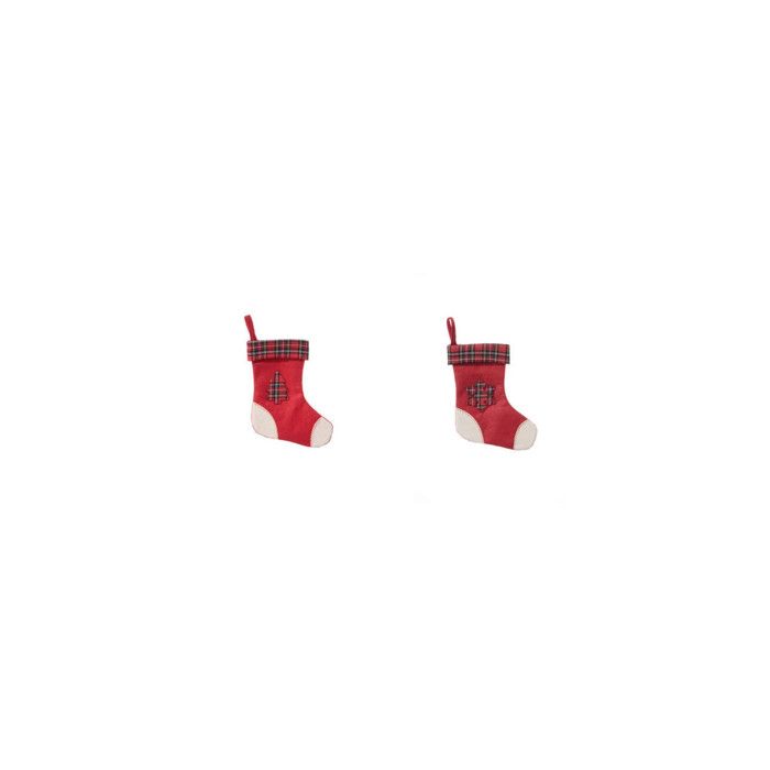 Chaussette De Noël Personnalisable GRAVURE CONCEPT - 30x22 Cm - Rouge - Impression Prénom - Cadeau Familial