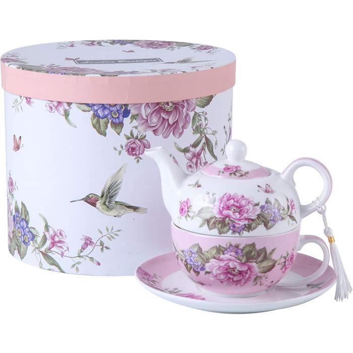 Ensemble Tasse à Thé Japonais En Porcelaine Blanc Marbré - 2 Tasses Avec Sous-tasses Et Cuillères